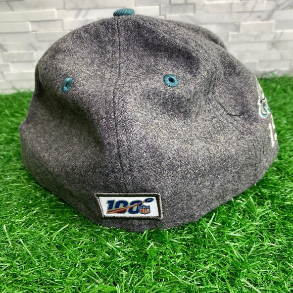 NEW ERA PHILADELPHIA EAGLES HOME ONFIELD ESTABLISHED 100 YEARS FITTED HAT 7 1/8 - Picture 5 of 8